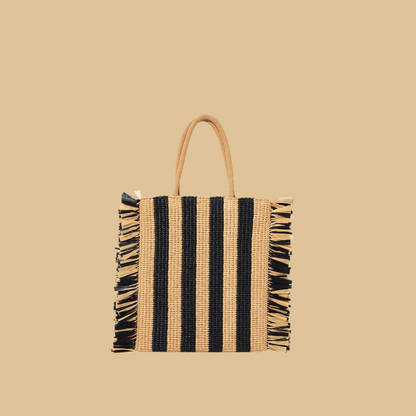 Handmade Organic Raffia Tote Bag with Minimalist Artisanal Weave