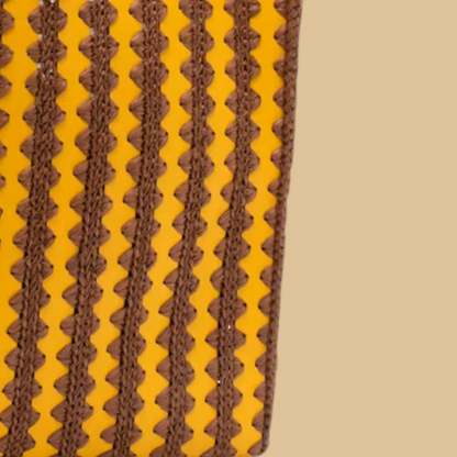 Handmade Raffia Tote Bag in Vibrant Mustard with Textured Artisanal Weave